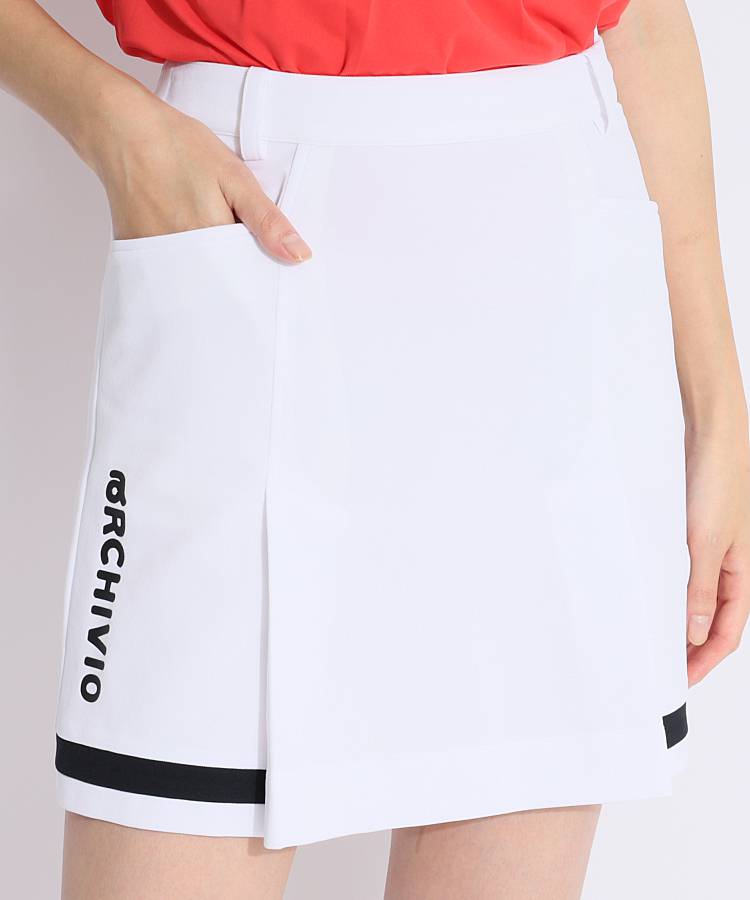 AR UV＆Strechワイドプリーツスカート