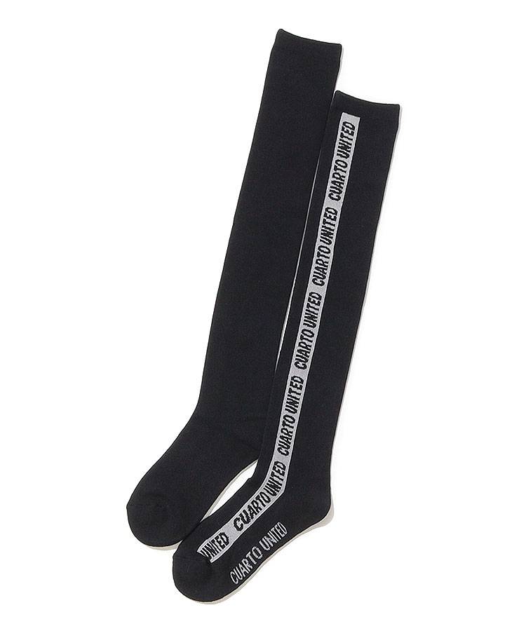 新品【L】クアルトユナイテッド レディース 上下セット くつ下3点セット クアルトユナイテッド CU 【抗菌防臭】ストライプ柄オーバー