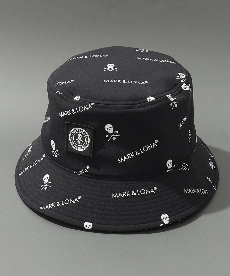 新品 MARK&LONA TL-Zig Zag スカル 総柄 バケットハット マーク＆ロナ ML スカルロゴ総柄バケットハット レディース