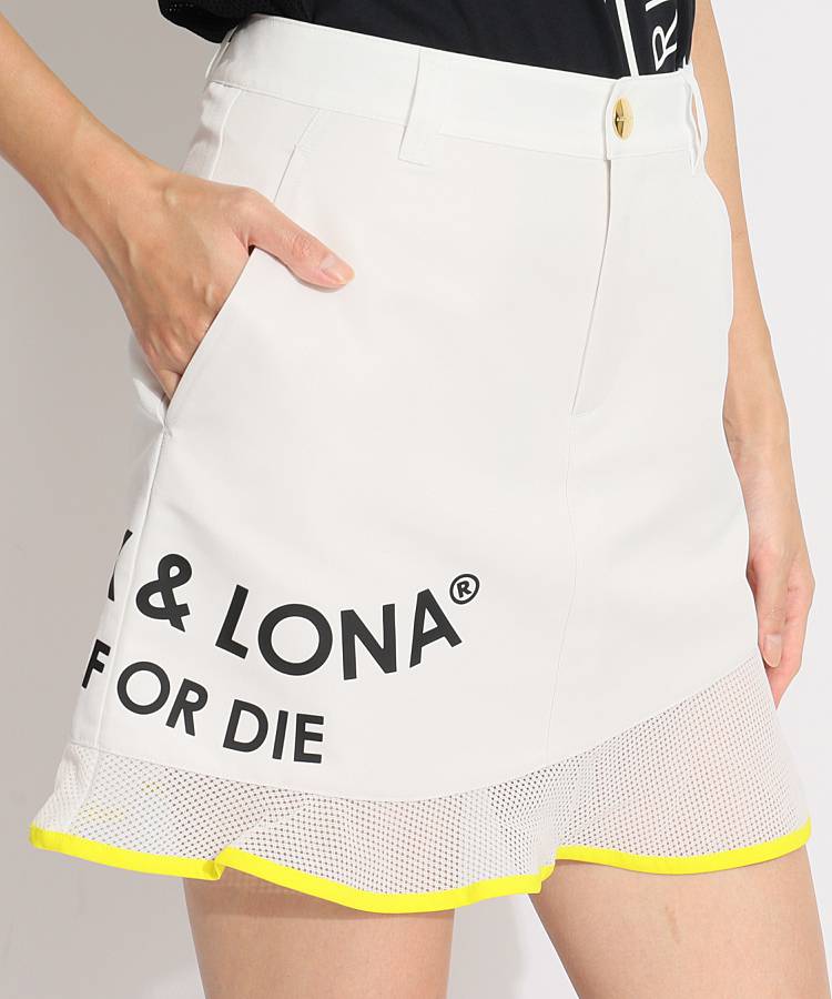 ML 一体型ペチパンツ裾メッシュ切替スカート