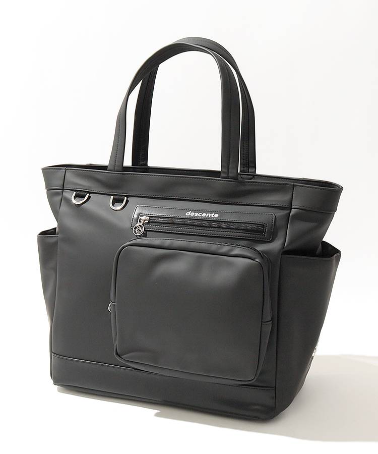【デサントゴルフ】極美品 ロッカーバック トートバッグ ブラック デサントゴルフ】極美品 ロッカーバック トートバッグ ブラック