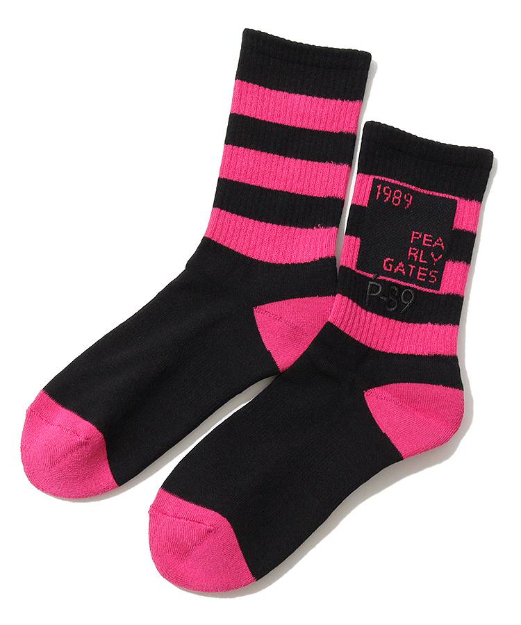 パーリーゲイツ PG ボックスロゴミドルソックス レディース