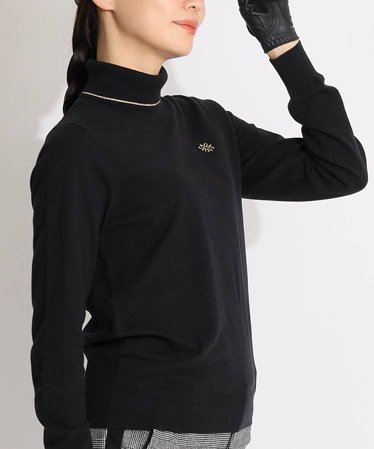 セントアンドリュース SA ラメラインタートルネックニット レディース