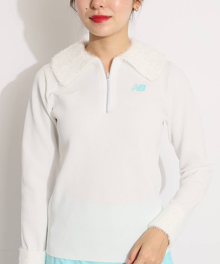ニューバランスゴルフ NB 【ECO】シャギー切替ハーフジップニットプルオーバー レディースゴルフウェア通販 キュルキュルセレクト curucuru  select