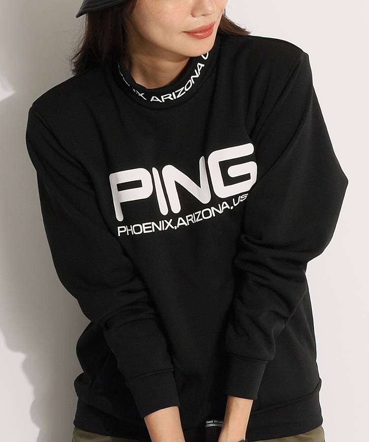 PN ドビードッツ裏起毛モックネックカットソー
