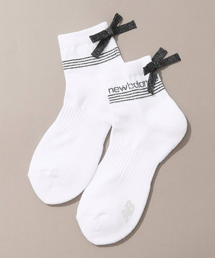NB 抗菌防臭ラメリボンショートソックス