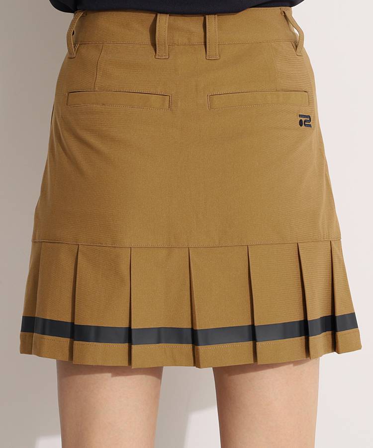 ロサーセン　カーキ後ろプリーツスカート ロサーセン RO バックプリーツ裾ラインスカート レディース