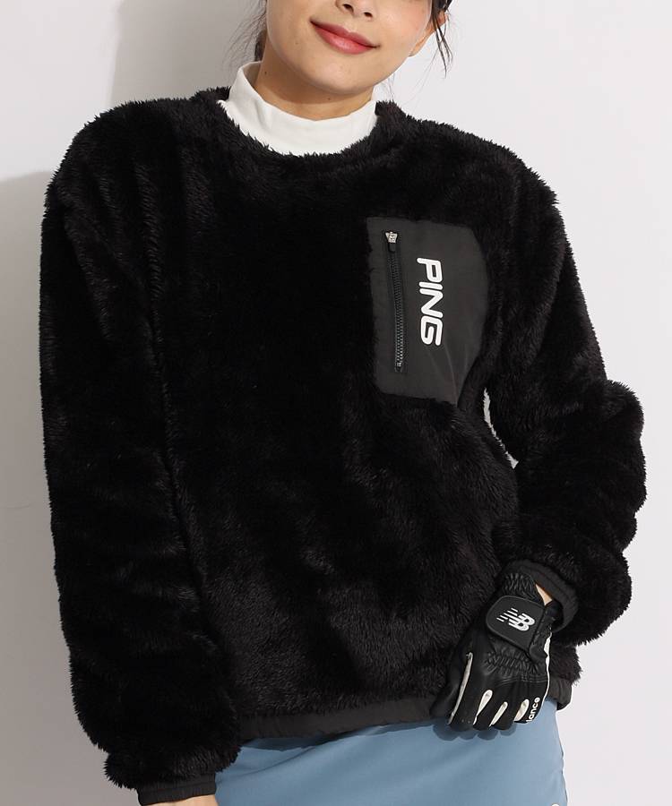 ピン PN ボアフリースプルオーバー レディースゴルフウェア通販