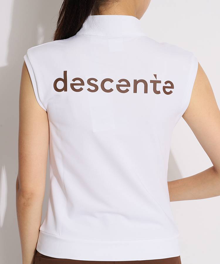 DE バイアスハーフジップフレンチスリーブカットソー