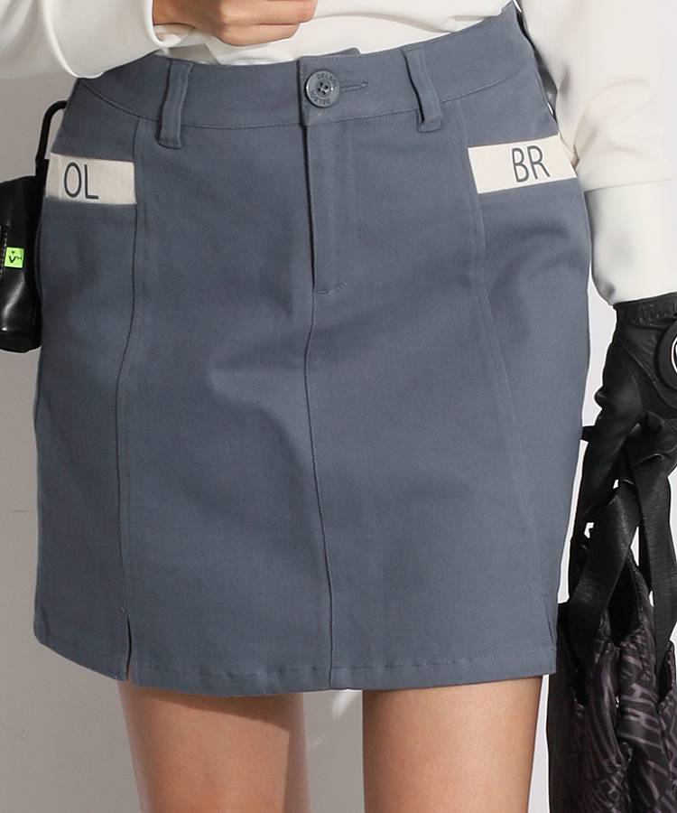 DL フロント裾スリットボックススカート