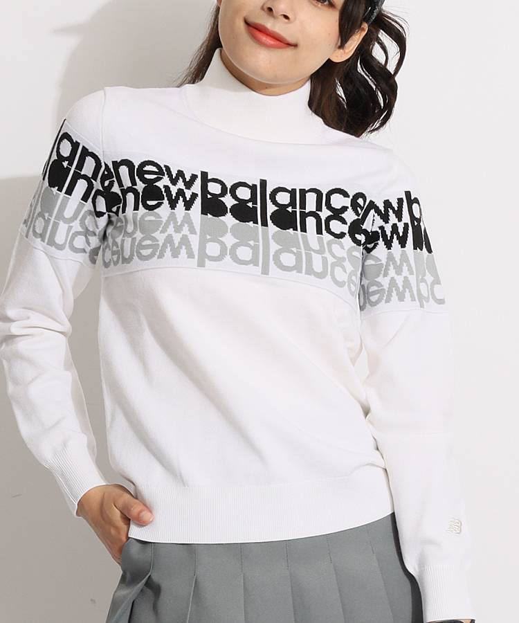 NB ロゴ切替ハイネックニット