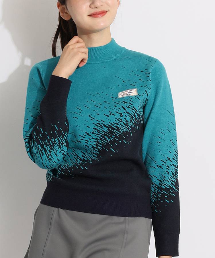 アドミラルゴルフ AM 保温ジャカードスタートレイルモックネック