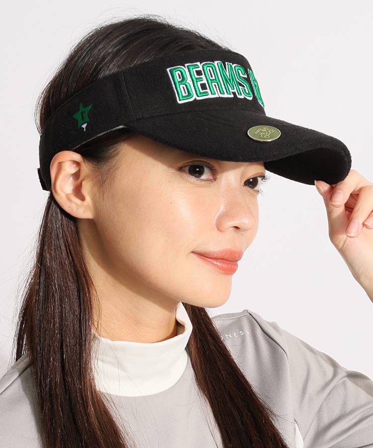 BE マーカー付きフリースサンバイザー