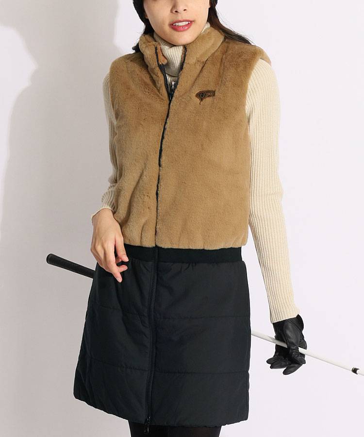 ビームスゴルフ　中綿ワンピース　ファーベスト　スカート レディース BEAMS ゴルフ用ファーベストスカート レディース ビームスゴルフ 中綿