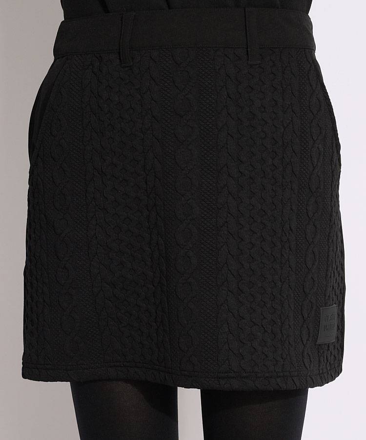 CU サイドラインケーブル編みスカート