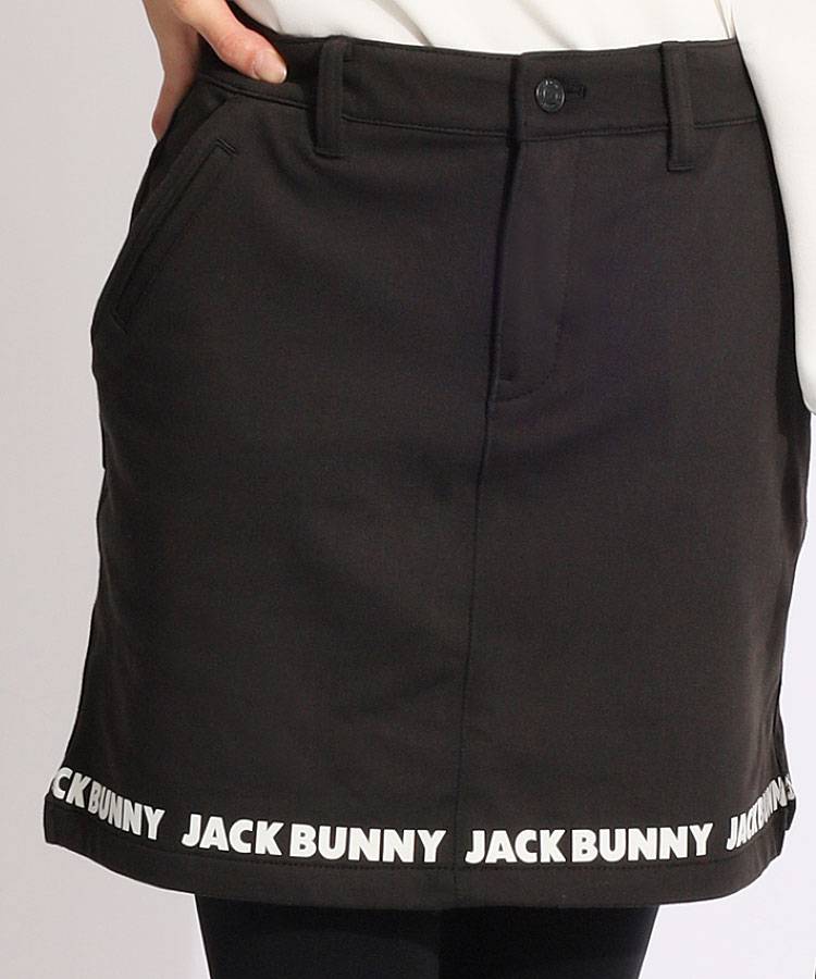 JB 一体型ペチパンツ裏起毛裾ロゴプリントスカート