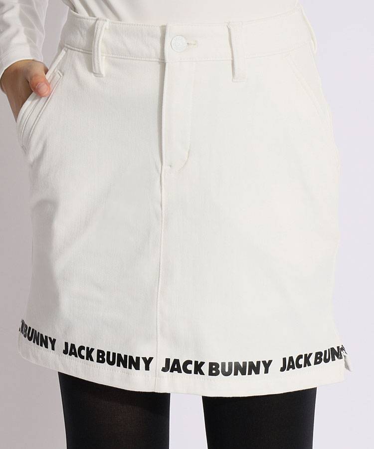 JB 一体型ペチパンツ裏起毛裾ロゴプリントスカート