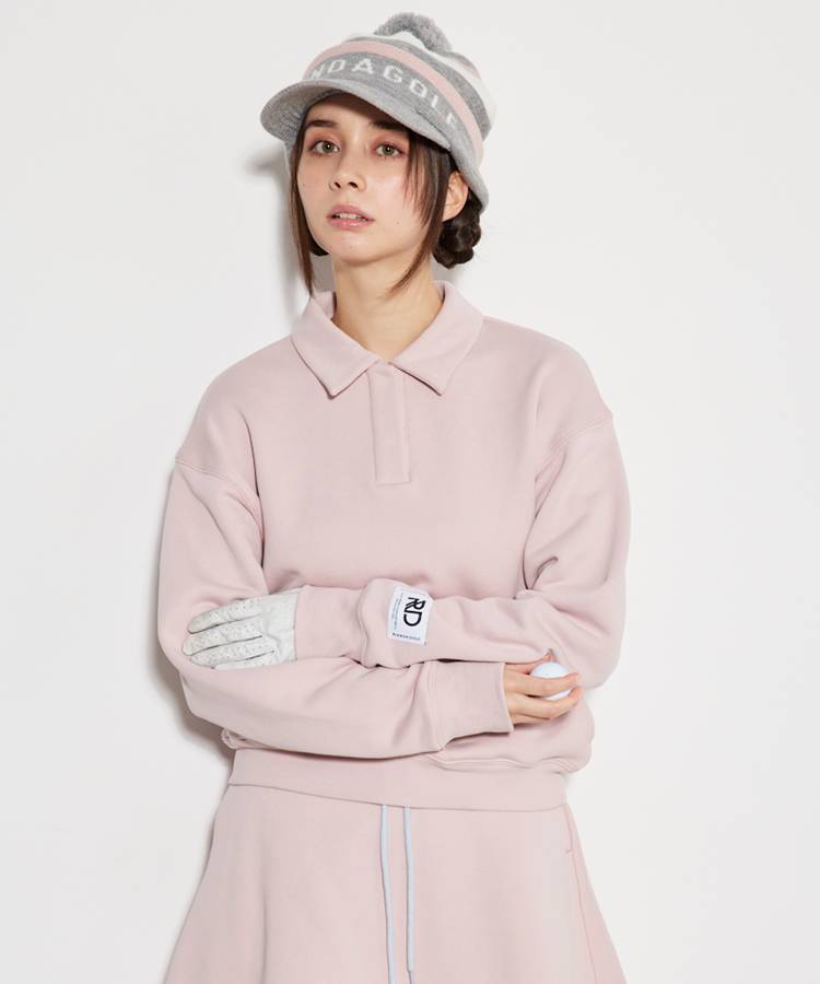 RI 衿付きスウェットプルオーバー