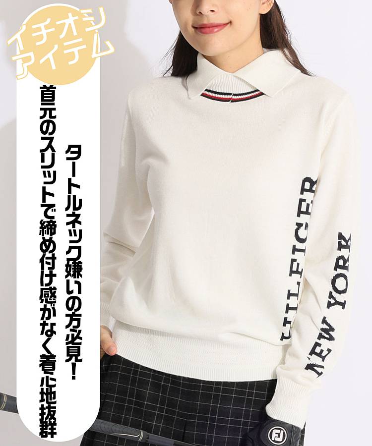トミーヒルフィガーゴルフ TH ジャガードロゴタートルネック