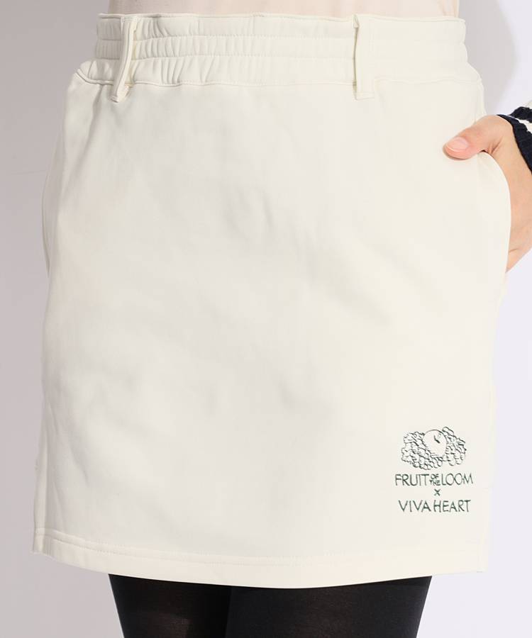 VH [FruitOfTheLoom]ワンポイント刺繡ロゴ裏起毛スカート