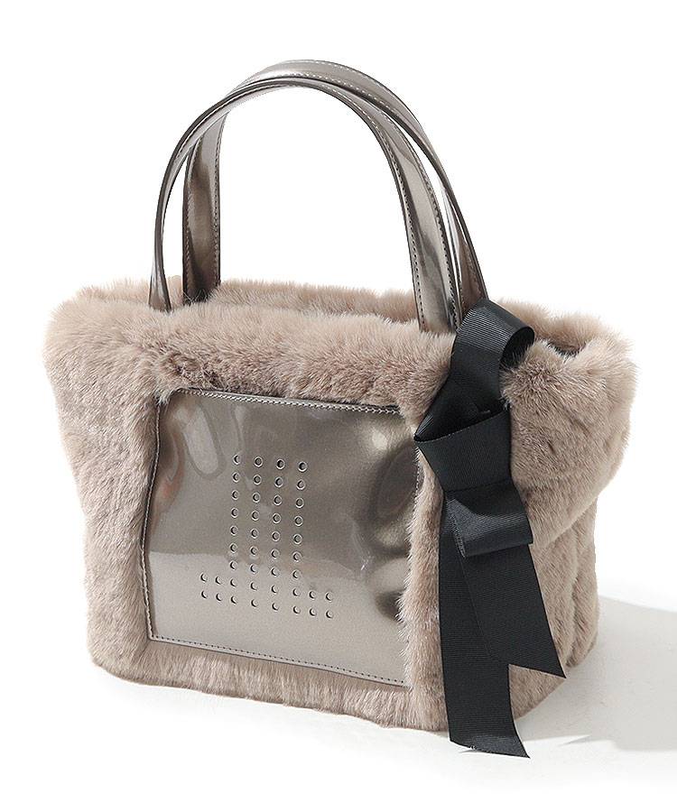 LV サイドりぼんフェイクファーカートバッグ