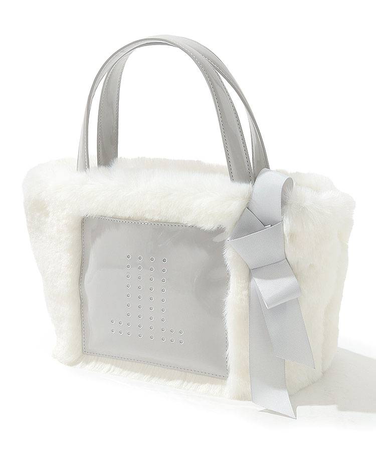 LV サイドりぼんフェイクファーカートバッグ