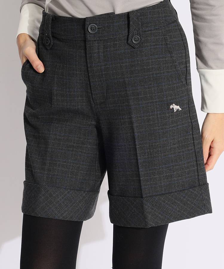 HK 【大人百花秋号掲載商品】グレンチェックハーフパンツ