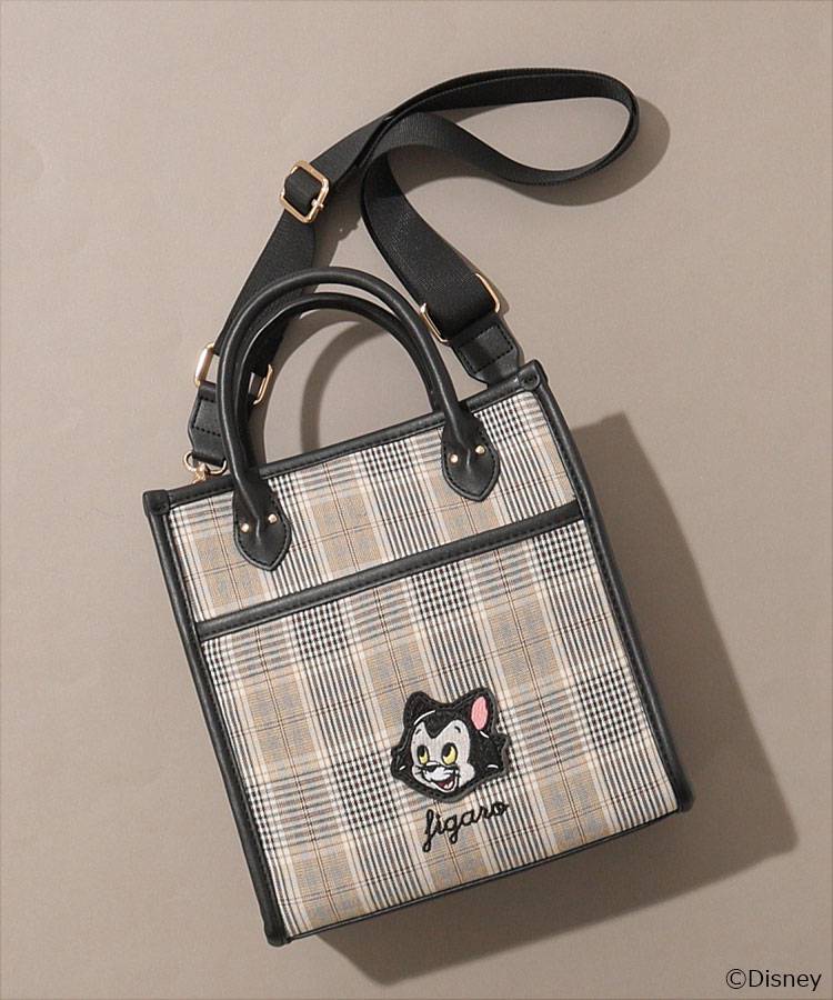 AC [Disney]グレンチェックショルダー付きカートバッグ
