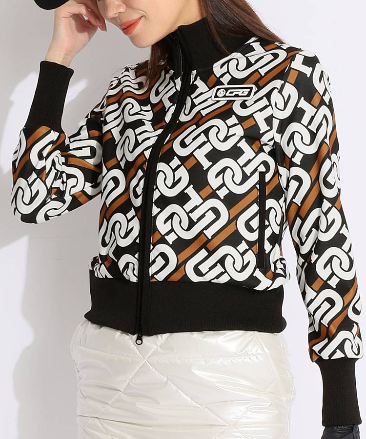 CP チェーンロゴリブネックブルゾン