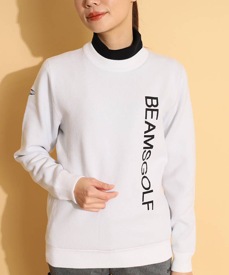 ビームスゴルフ BE エアシャット裏地付きジャガードロゴニット