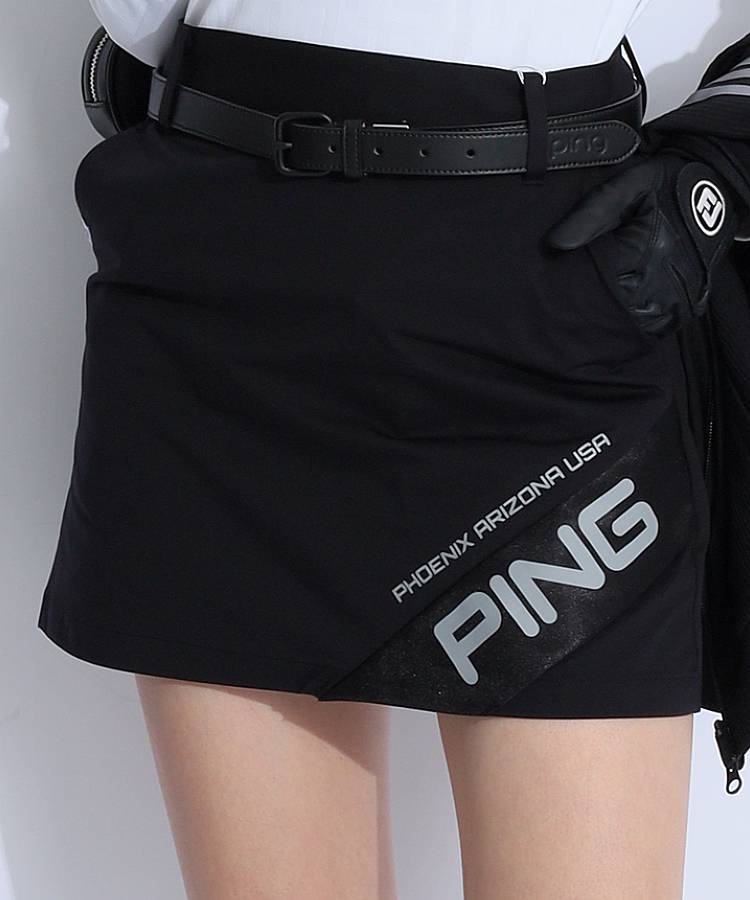PN 【CP対象品】ロゴプリント撥水ストレッチスカート