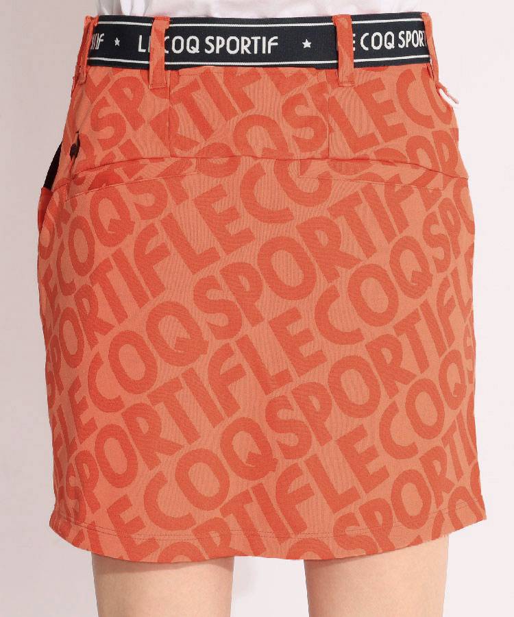 LQ 一体型ペチパンツ付バイアスロゴジャガードスカート