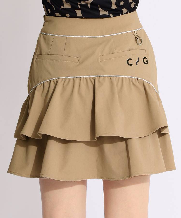 CP 一体型ペチパンツ付きバックフレアスカート