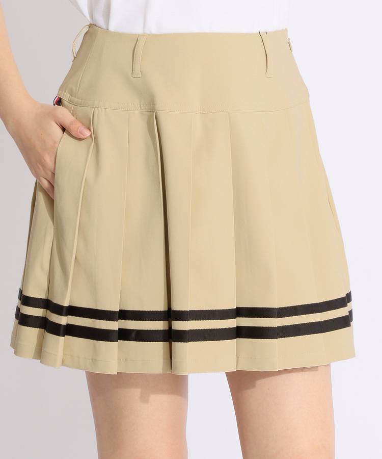 トミーヒルフィガーゴルフ TH リボンライン吸水速乾プリーツスカート