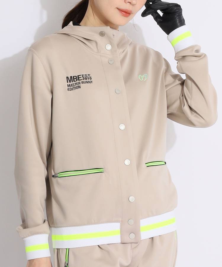 マスターバニー MB ワッフル切替フーディジャケット レディース