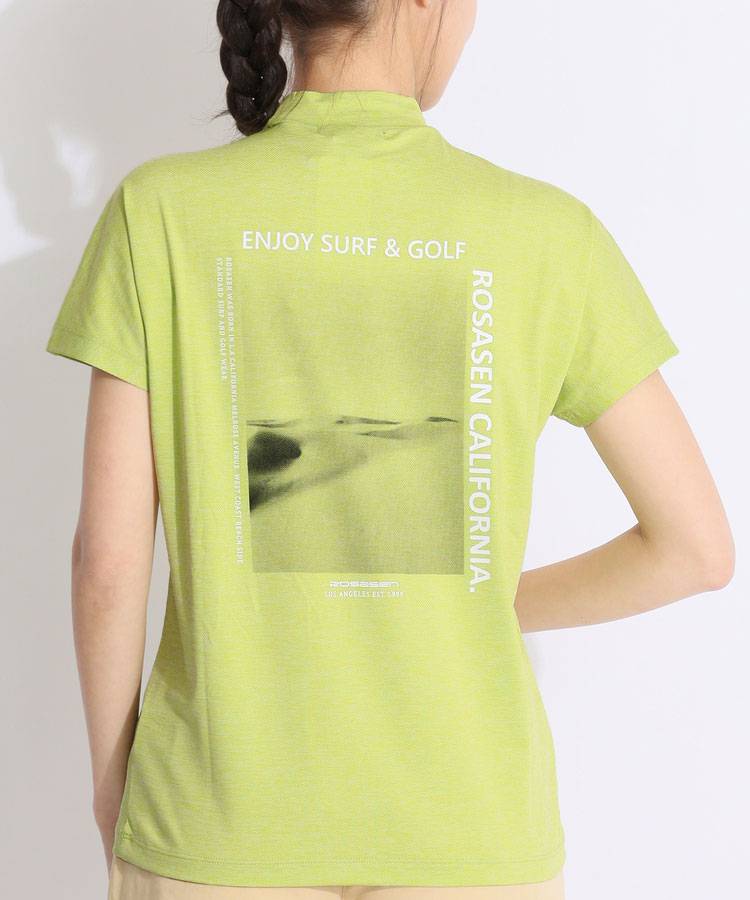 ロサーセン RO バックプリントUVモックネック半袖カットソー