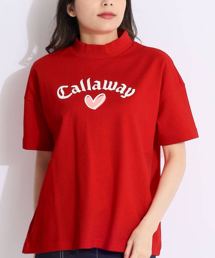完璧わいふによる キャロウェイ CA 【LoveCallaway】ビッグロゴ半袖モックネック メンズウェア