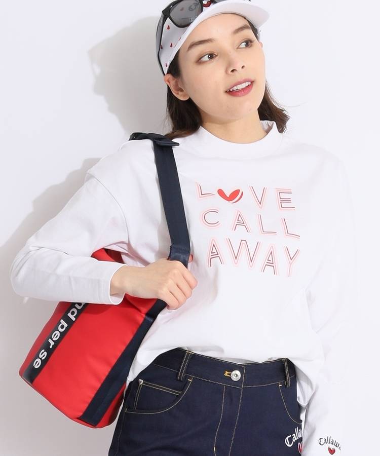 CA 【LoveCallaway】グラデーションロゴスタンドネック長袖カットソー