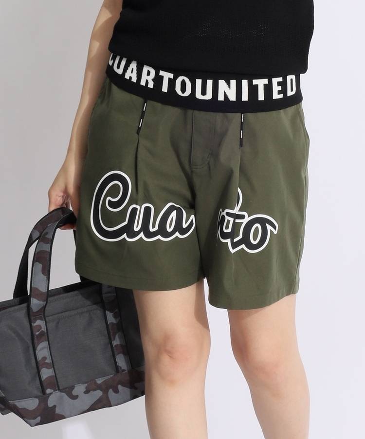 CU フロントロゴタックショートパンツ