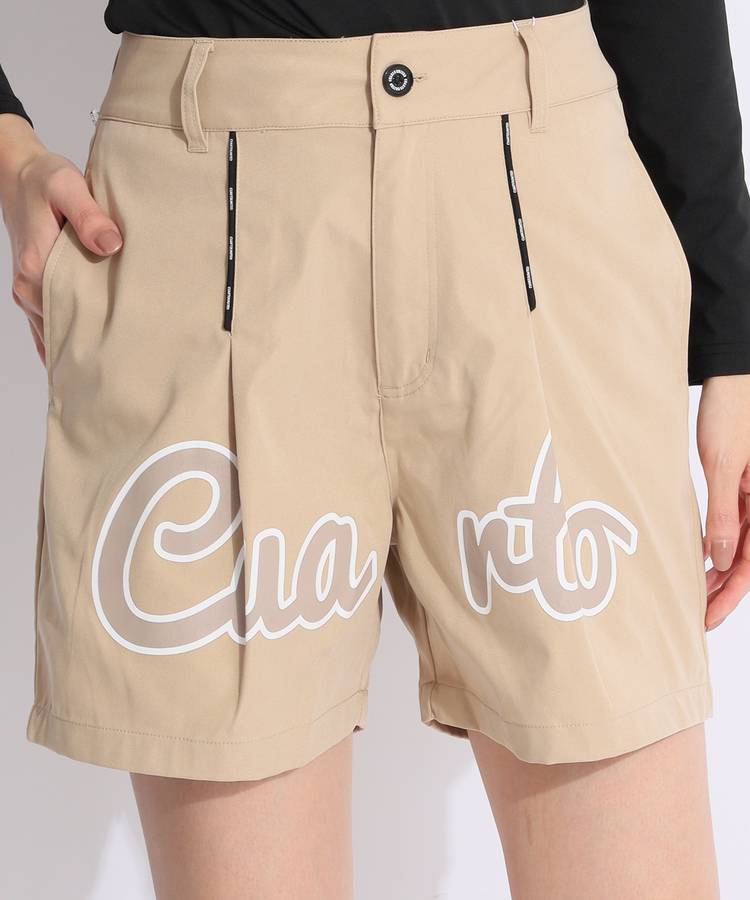 CU フロントロゴタックショートパンツ