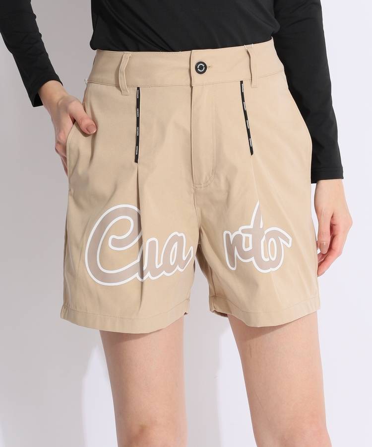 CU フロントロゴタックショートパンツ