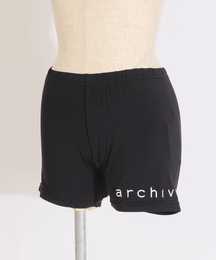 AR 【接触冷感UV】アシメロゴプリントペチパンツ