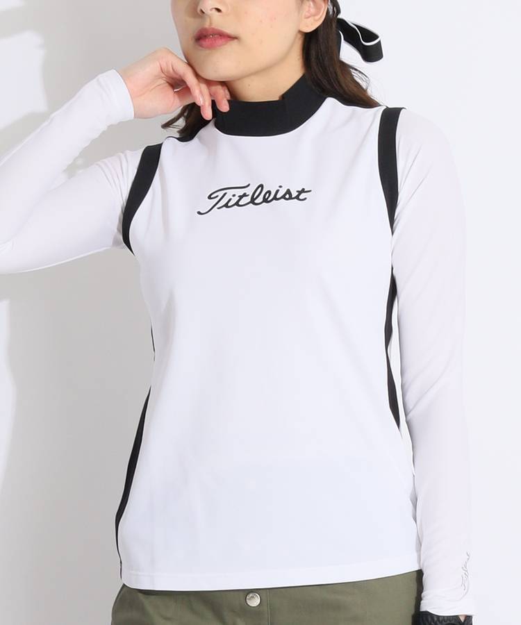 TL 【UVボレロ付き】モックネックノースリーブカットソー