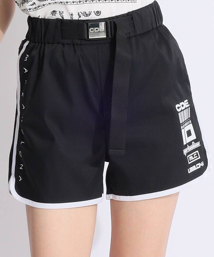 CD 【7/6までタイムセール】[CODE]ベルト付パイピングショートパンツ