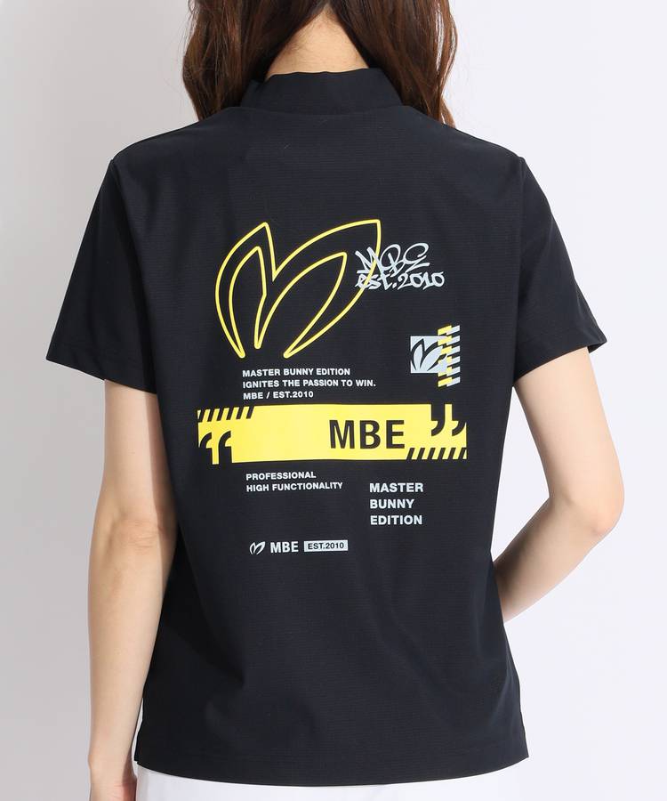 マスターバニー MB バックプリントUVモックネック半袖カットソー