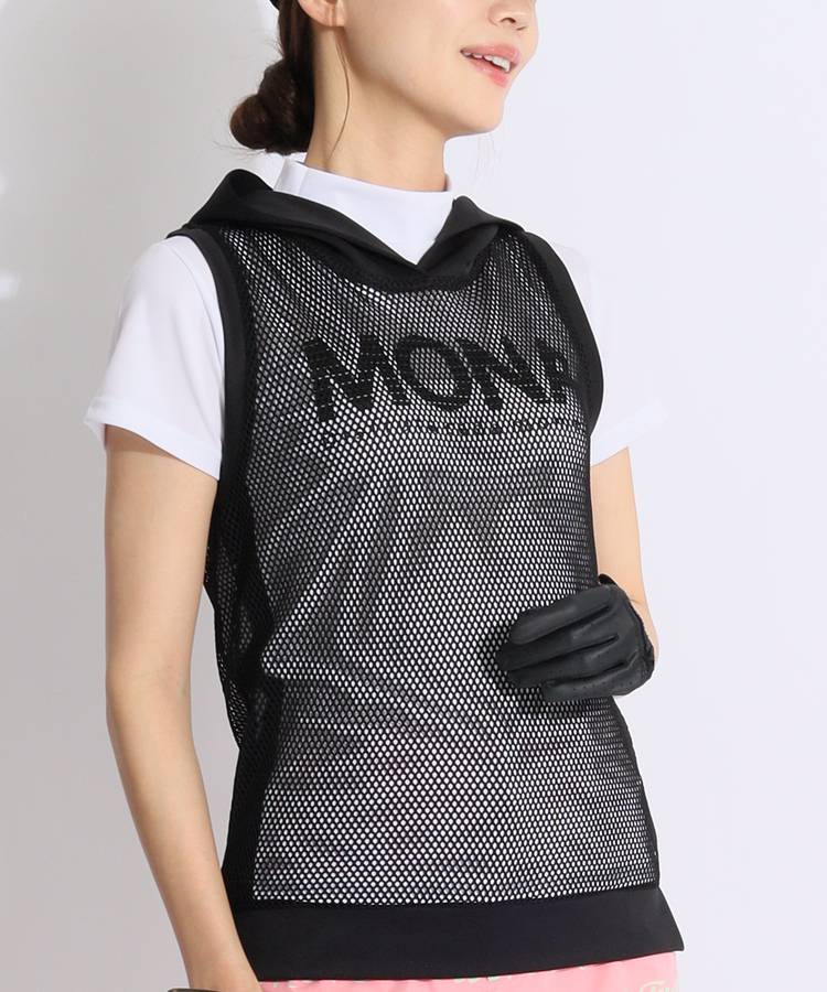 ゴルフウェア  レディース 冬用 ダウンベスト 黒 ブラックSML ゴルフウェア レディース 冬用 ダウンベスト 黒 ブラックSML