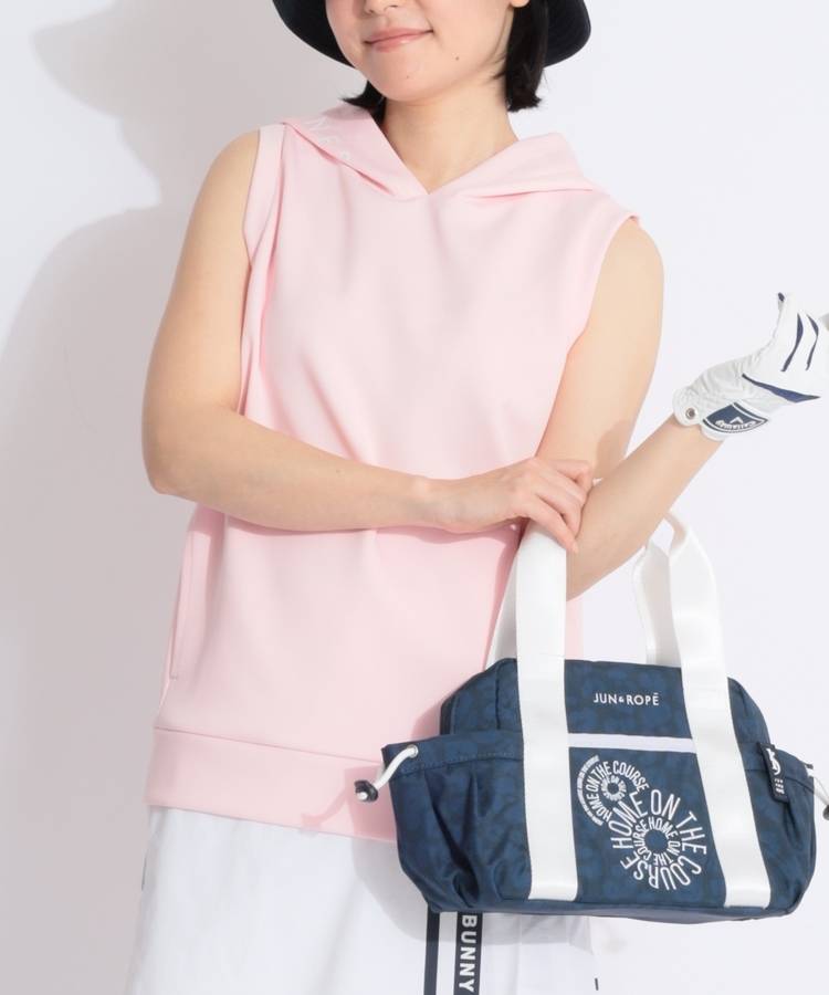 AS 【ストレッチ】ノースリーブフーディプルオーバー