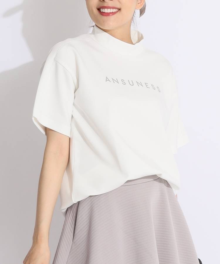 AS 【ストレッチ】半袖モックネックプルオーバー