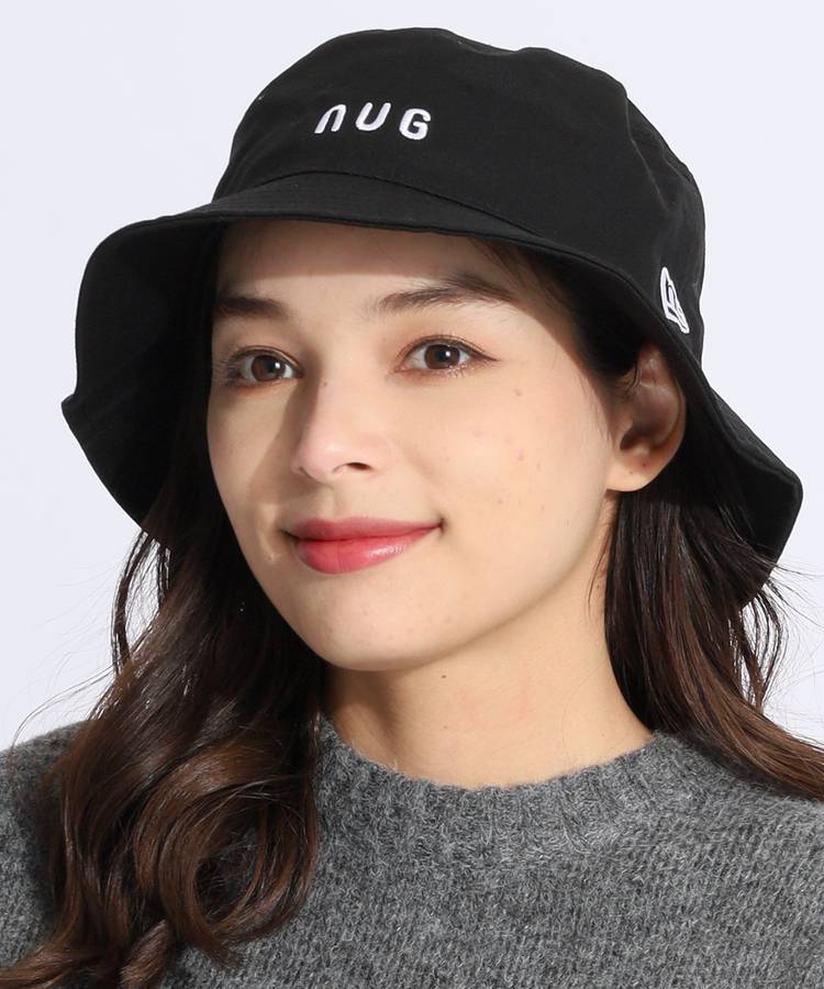 NU 【NEWERA】ロゴ刺繍コットンバケットハット