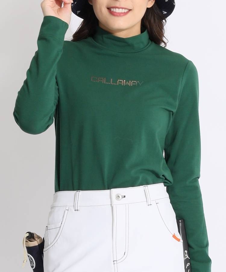 CA 【ストレッチ】デジタル風モックネック長袖カットソー